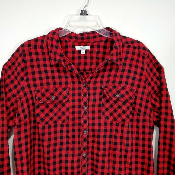 Croft & Barrow Button Up Top Size XL Long Sleeve - Picture 3 of 9